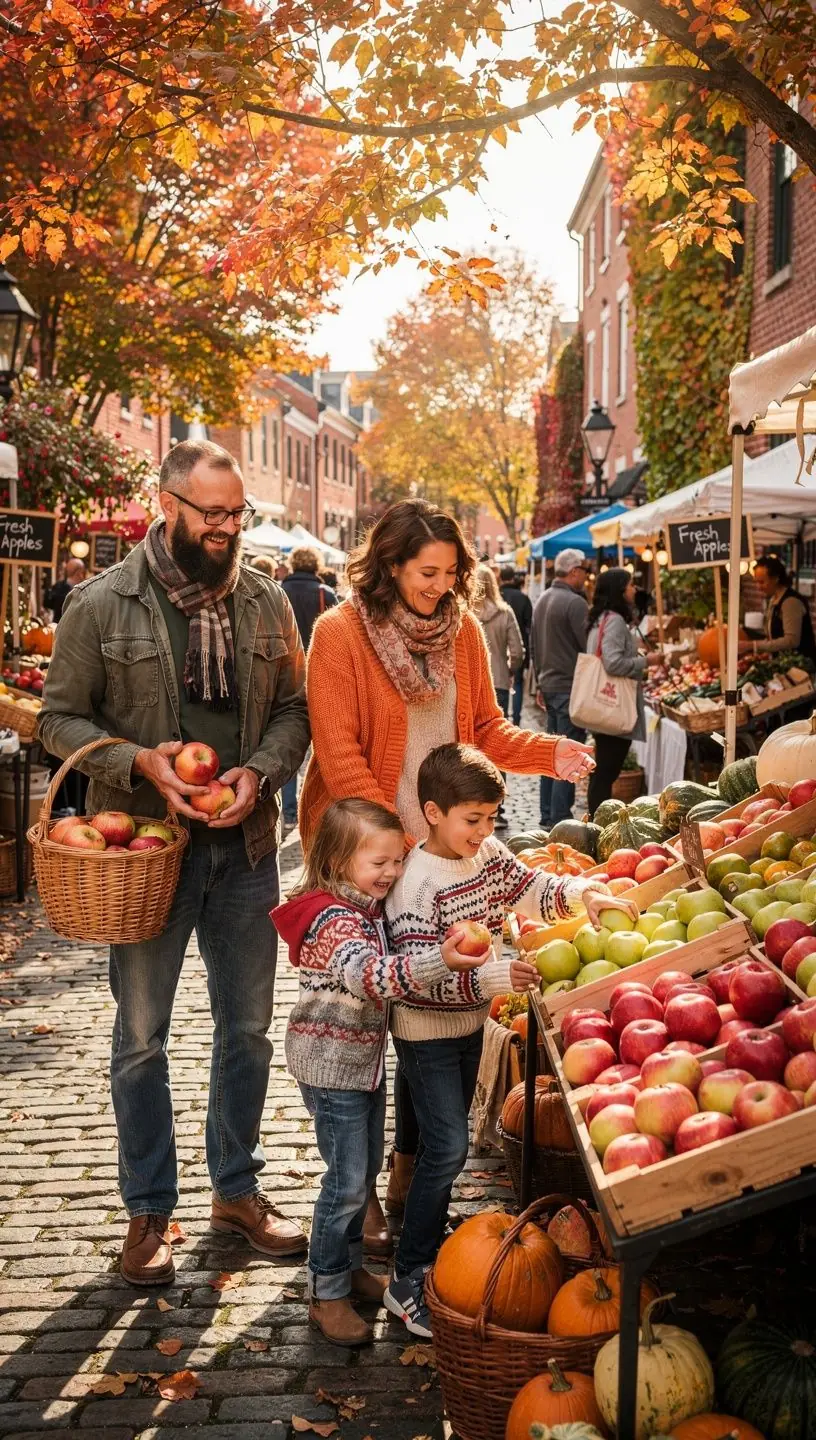 Карта США с отмеченными сезонами и туристическими маршрутами.