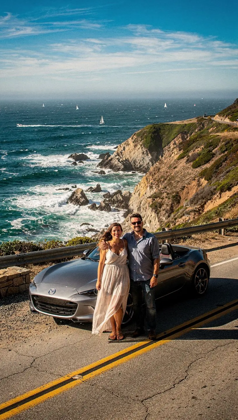 Семья, собирающаяся на пикник в парке, окруженном яркими осенними красками.