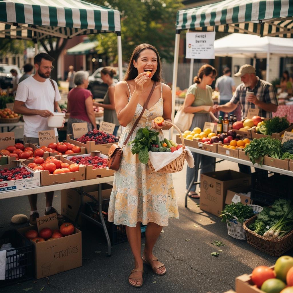 Зимний лес с заснеженными деревьями и голубым небом.